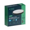 Oprawa sufitowa plafoniera V-TAC 36W LED SAMSUNG CHIP okrągły 42cm natynkowy pilot czujnik ruchu IP44 czarny VT-8630S 4000K 3820